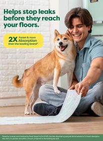 Puppy Pads, Max Absorbency Pee Pads for Dogs, Absorbs 2X Faster 2X More, Leak Prevention, Potty Training, Fragrance-Free, Unscented, Regular [L]