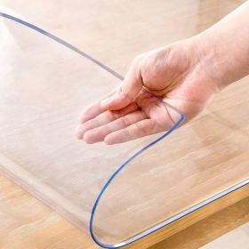 Clear Table Protector Mat -1.5mm Thickness Waterproof Heavy Duty PVC Table Cover For Dining Room Table (Option: 1.5mm-24inches-54inches)